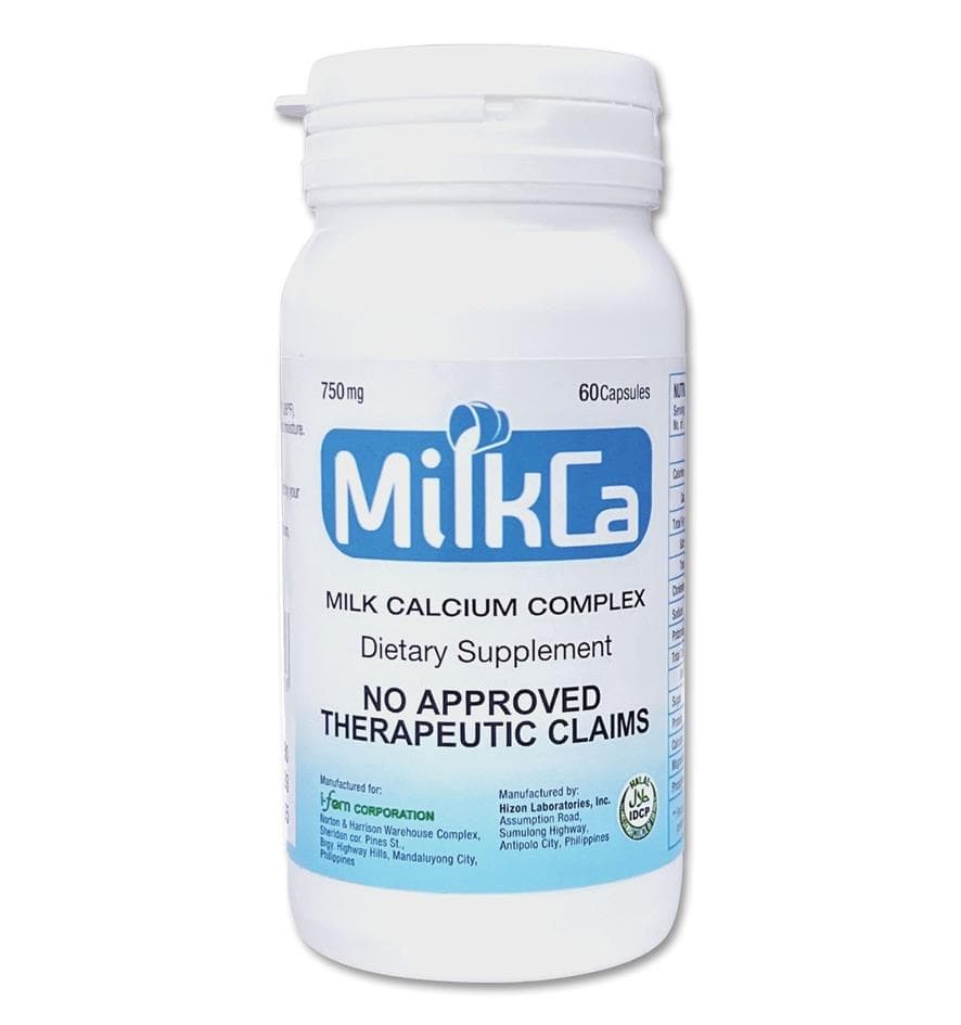 Milkca milk calcium complex supplement bottle